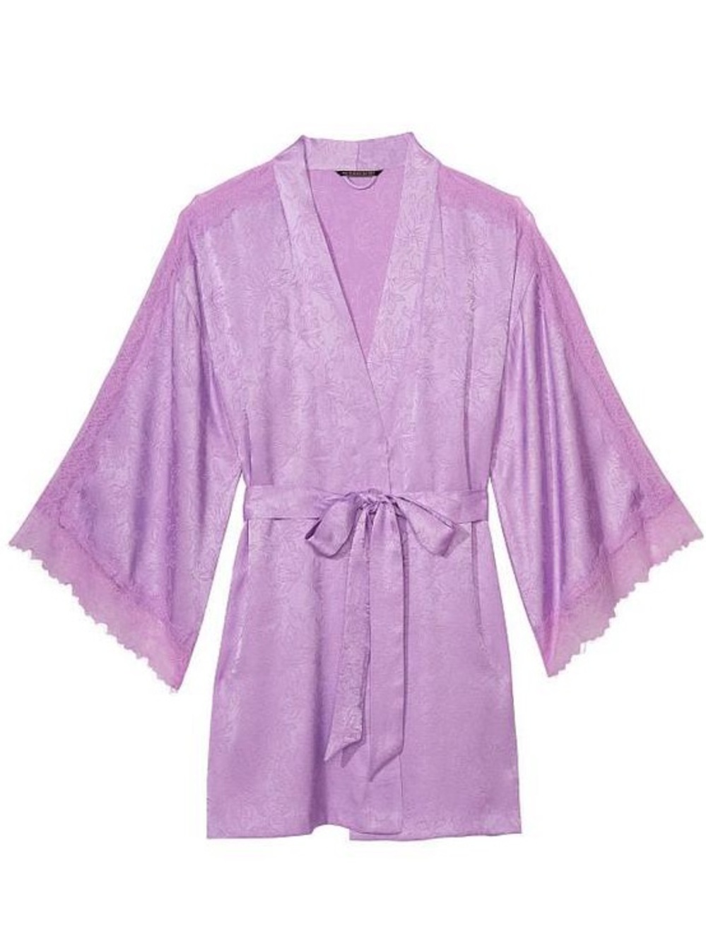 Victoria’s Secret satin and lace lavender robe, size M/L